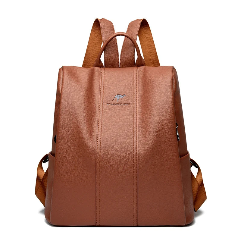 High Quality Genuine Leather Women Backpack Fashion Luxury Ladies Travel Knapsack Girls Shoulder School Bags Cowhide Sac Mochila