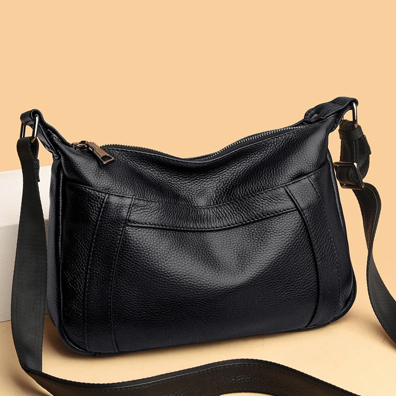 High Quality Genuine Leather Women Shoulder Bag Designer High Capacity Handbag Travel Luxury Hand Bag Female Large Messenger Bag