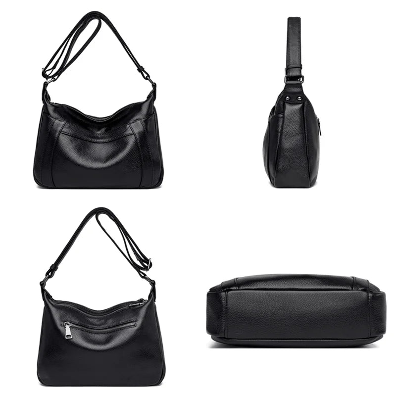 High Quality Genuine Leather Women Shoulder Bag Designer High Capacity Handbag Travel Luxury Hand Bag Female Large Messenger Bag