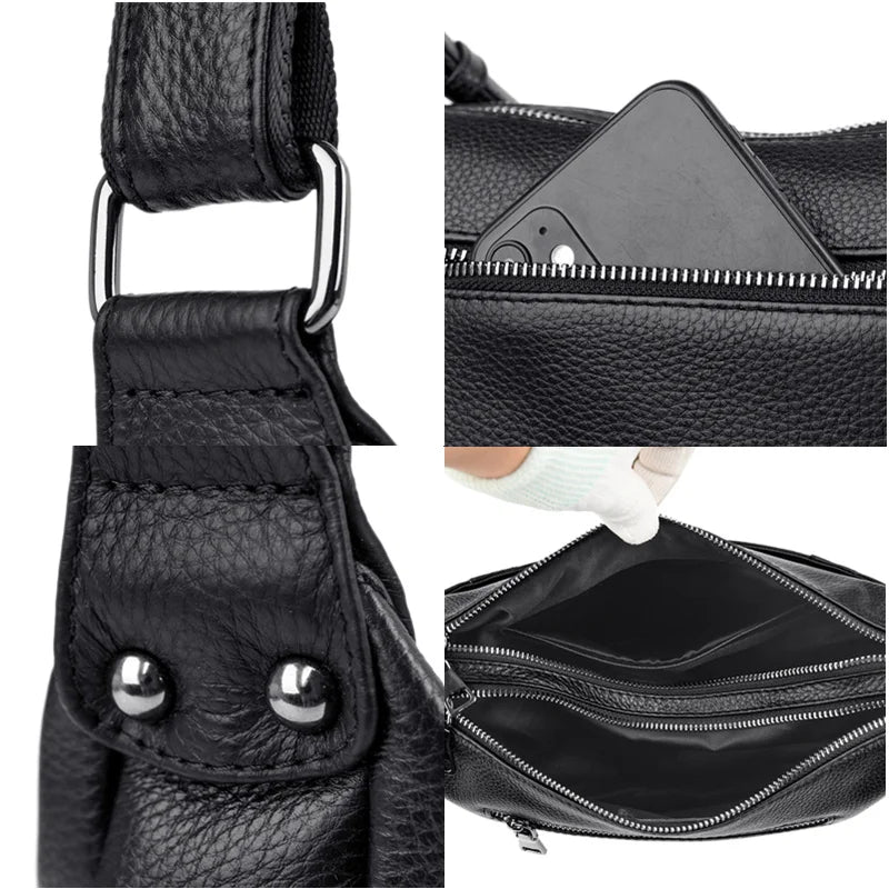 High Quality Genuine Leather Women Shoulder Bag Designer High Capacity Handbag Travel Luxury Hand Bag Female Large Messenger Bag