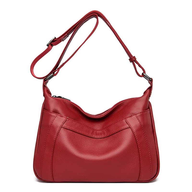 High Quality Genuine Leather Women Shoulder Bag Designer High Capacity Handbag Travel Luxury Hand Bag Female Large Messenger Bag