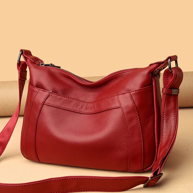 High Quality Genuine Leather Women Shoulder Bag Designer High Capacity Handbag Travel Luxury Hand Bag Female Large Messenger Bag