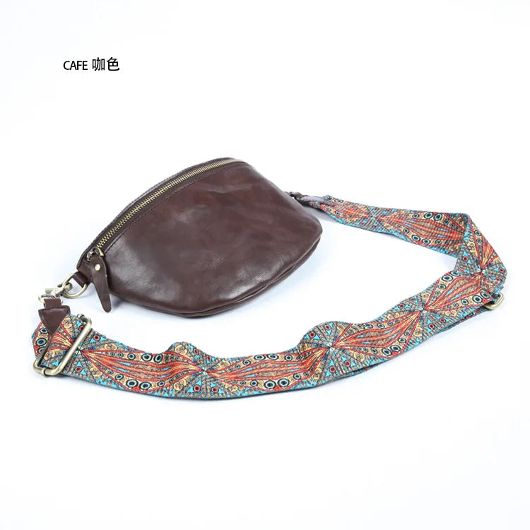 High Quality Genuine Leather Women's Crossbody Bag Streetwear Soft Zipper Half Moon Bags Female Autumn Winter Vintage Bolsos
