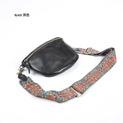 High Quality Genuine Leather Women's Crossbody Bag Streetwear Soft Zipper Half Moon Bags Female Autumn Winter Vintage Bolsos