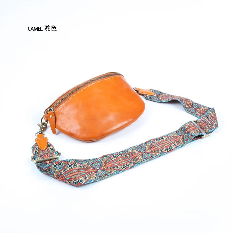 High Quality Genuine Leather Women's Crossbody Bag Streetwear Soft Zipper Half Moon Bags Female Autumn Winter Vintage Bolsos