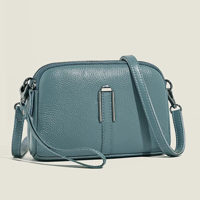High Quality Genuine Leather Women's Handbags Bag for Woman 2023 Luxury Cow Leather Female Shoulder Crossbody Clutch Phone Bags