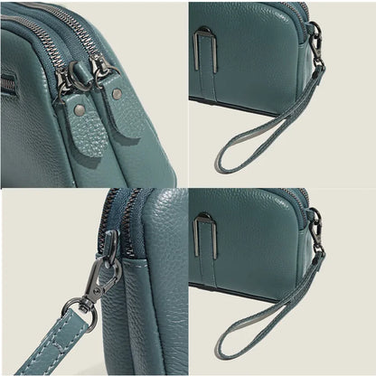 High Quality Genuine Leather Women's Handbags Bag for Woman 2023 Luxury Cow Leather Female Shoulder Crossbody Clutch Phone Bags