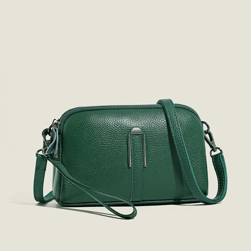 High Quality Genuine Leather Women's Handbags Bag for Woman 2023 Luxury Cow Leather Female Shoulder Crossbody Clutch Phone Bags