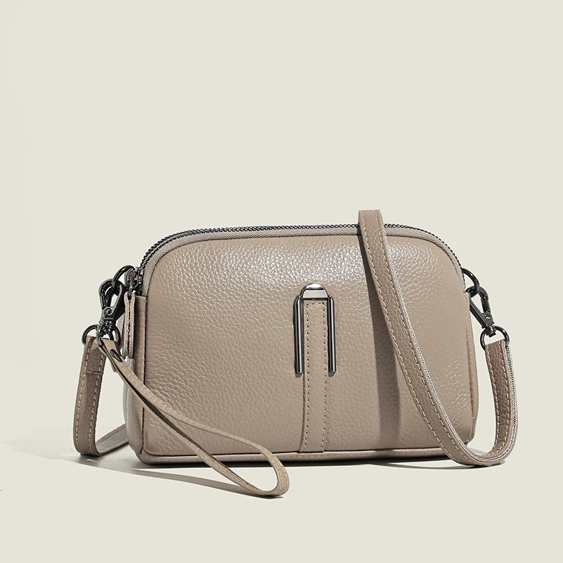 High Quality Genuine Leather Women's Handbags Bag for Woman 2023 Luxury Cow Leather Female Shoulder Crossbody Clutch Phone Bags