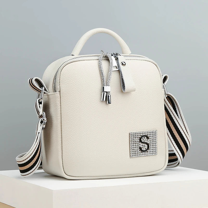 High Quality Genuine Leather Women's Shoulder Crossbody Sac Designer Solid Color Cowhide Female Messenger Handbag Women Tote bag
