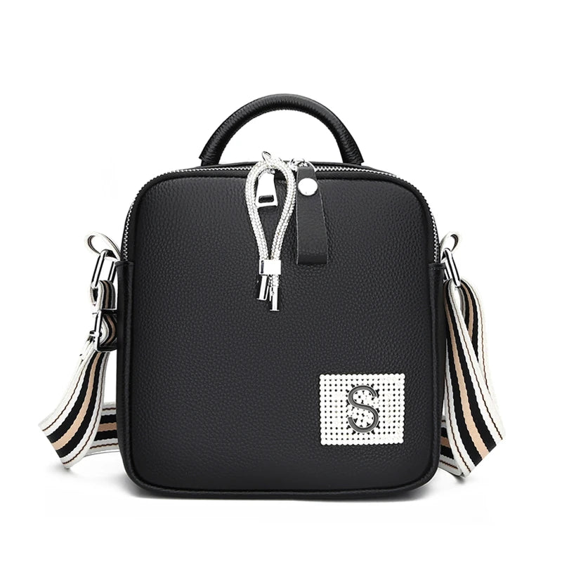 High Quality Genuine Leather Women's Shoulder Crossbody Sac Designer Solid Color Cowhide Female Messenger Handbag Women Tote bag