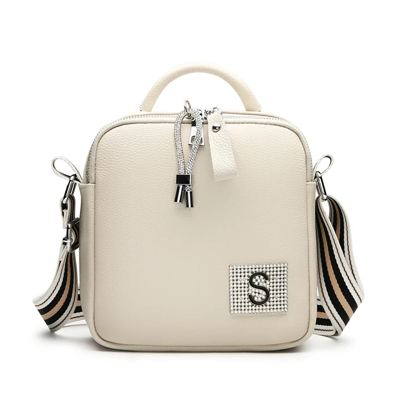 High Quality Genuine Leather Women's Shoulder Crossbody Sac Designer Solid Color Cowhide Female Messenger Handbag Women Tote bag