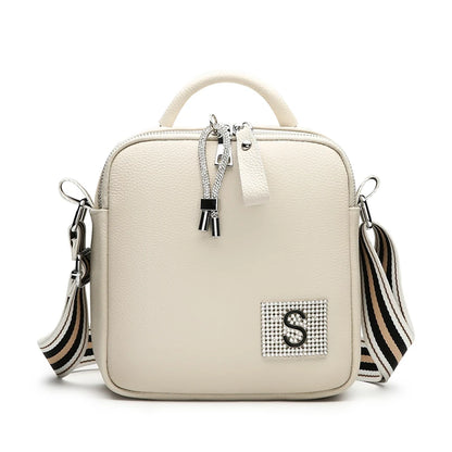 High Quality Genuine Leather Women's Shoulder Crossbody Sac Designer Solid Color Cowhide Female Messenger Handbag Women Tote bag