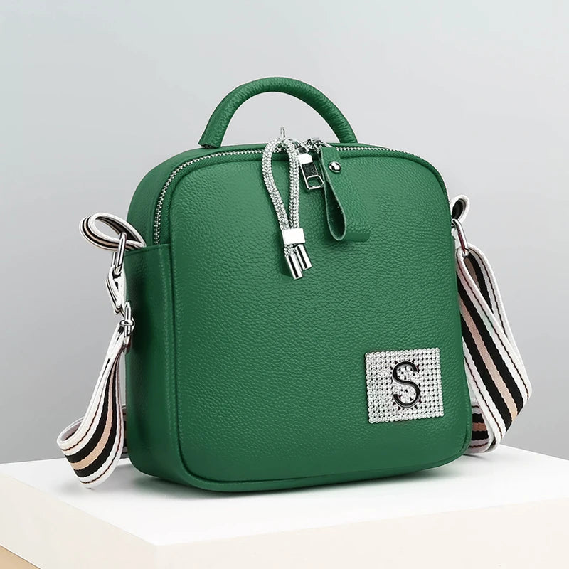 High Quality Genuine Leather Women's Shoulder Crossbody Sac Designer Solid Color Cowhide Female Messenger Handbag Women Tote bag