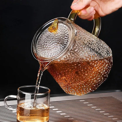 High Quality Heat Resistant Glass Tea Pot Chinese Kung Fu Tea Set Puer Kettle Coffee Glass Pot Convenient Office TeaPot