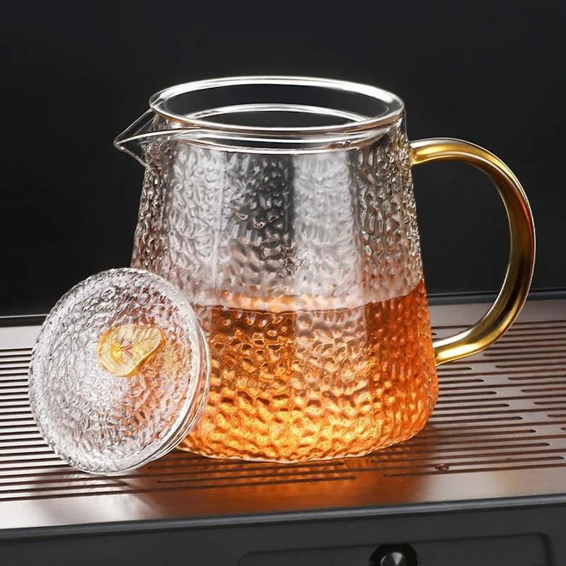 High Quality Heat Resistant Glass Tea Pot Chinese Kung Fu Tea Set Puer Kettle Coffee Glass Pot Convenient Office TeaPot