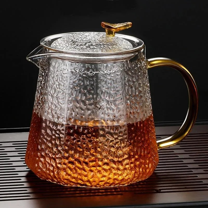 High Quality Heat Resistant Glass Tea Pot Chinese Kung Fu Tea Set Puer Kettle Coffee Glass Pot Convenient Office TeaPot