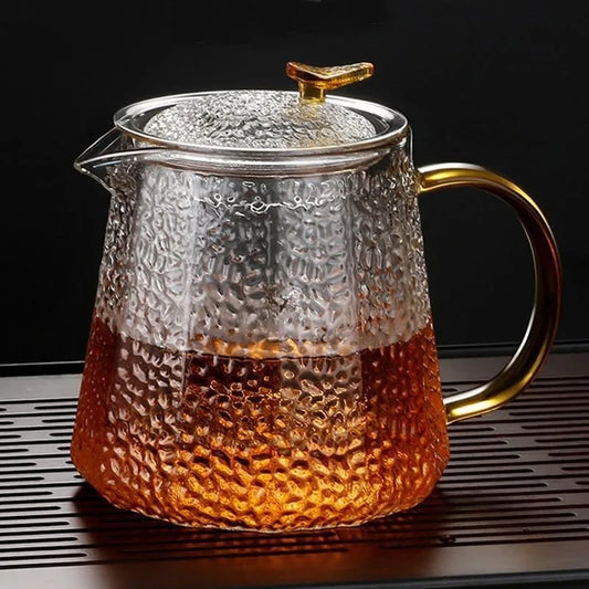 High Quality Heat Resistant Glass Tea Pot Chinese Kung Fu Tea Set Puer Kettle Coffee Glass Pot Convenient Office TeaPot