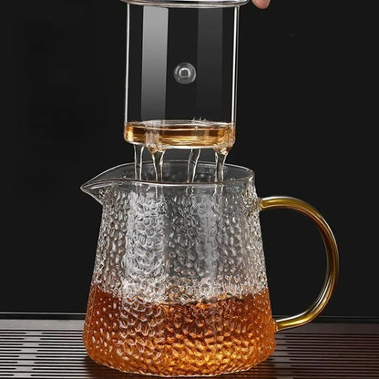 High Quality Heat Resistant Glass Tea Pot Chinese Kung Fu Tea Set Puer Kettle Coffee Glass Pot Convenient Office TeaPot