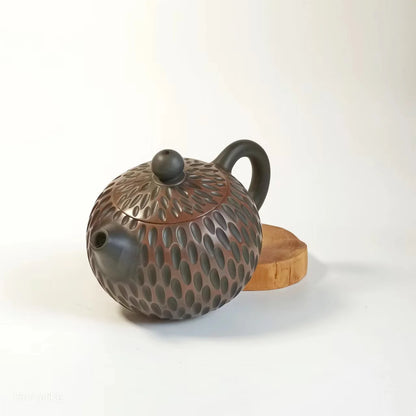 High Quality Jianshui Handmade Carving Xishi Teapot (Not Yixing Zisha Ceramic  Kung Fu Tea Set Drinkware Tea Ceremony