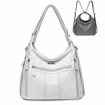 High Quality Large Capacity 3 In 1Women Backpack Luxury Soft Leather Shoulder Crossbody Bag For Women Fashion Ladies Handbag Sac