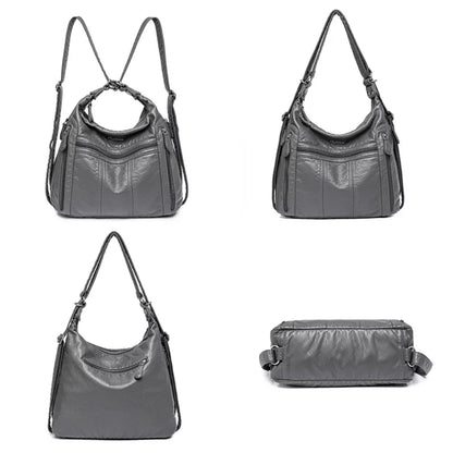 High Quality Large Capacity 3 In 1Women Backpack Luxury Soft Leather Shoulder Crossbody Bag For Women Fashion Ladies Handbag Sac
