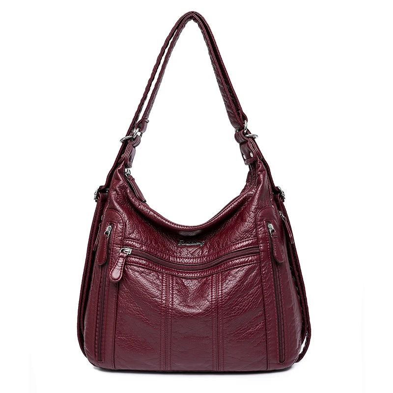 High Quality Large Capacity 3 In 1Women Backpack Luxury Soft Leather Shoulder Crossbody Bag For Women Fashion Ladies Handbag Sac