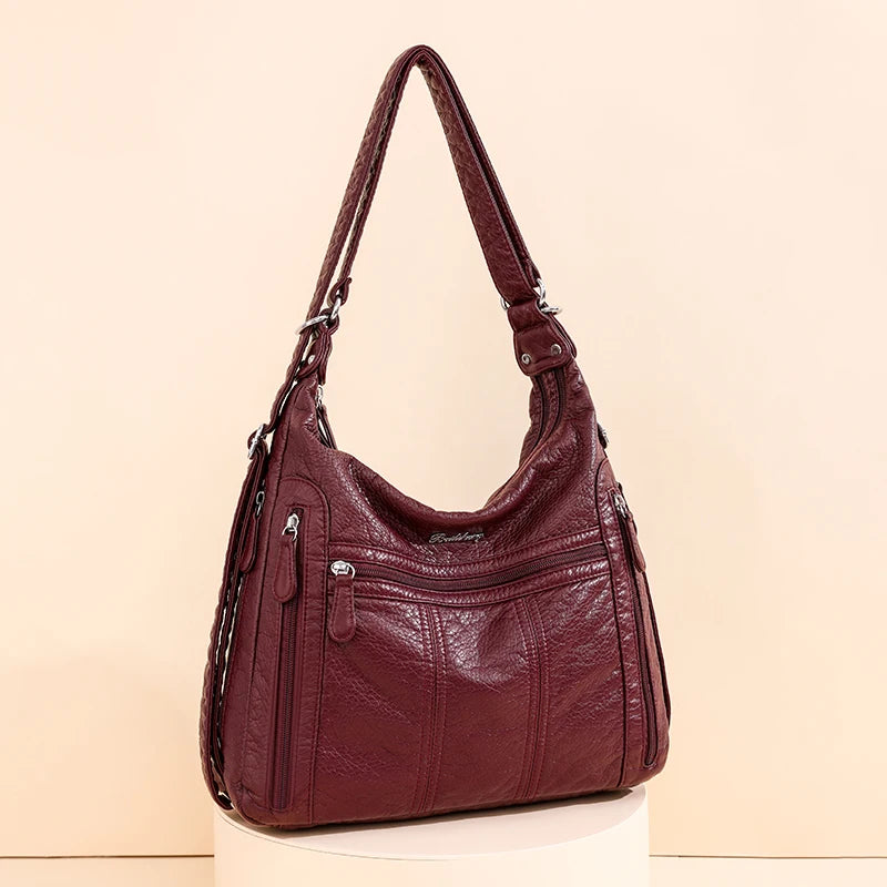 High Quality Large Capacity 3 In 1Women Backpack Luxury Soft Leather Shoulder Crossbody Bag For Women Fashion Ladies Handbag Sac