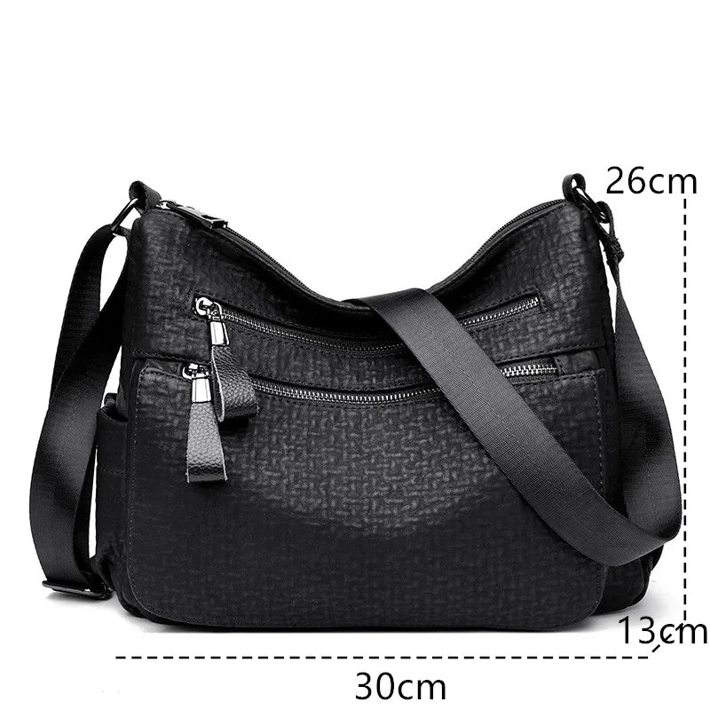 High Quality Leather Handbag Casual Crossbody Bags for Women 2023 New Large Capacity Shoulder Bags Ladies Travel Tote Bag Sac