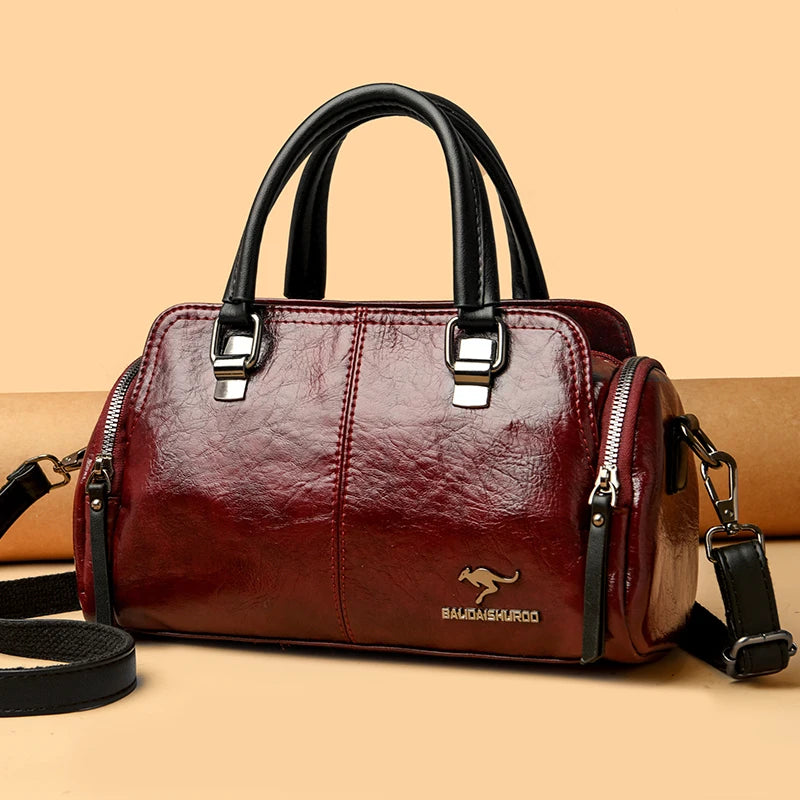 High Quality Leather Handbags Crossbody Shoulder Bags for Women Famous Designer Ladies Casual Large Capacity Tote Shopping Bag