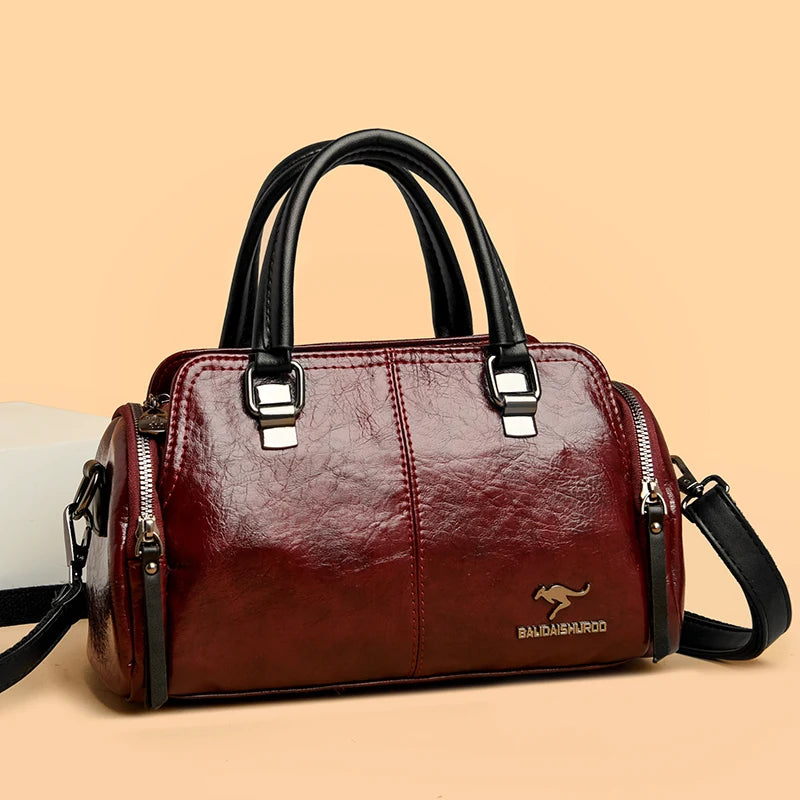 High Quality Leather Handbags Crossbody Shoulder Bags for Women Famous Designer Ladies Casual Large Capacity Tote Shopping Bag
