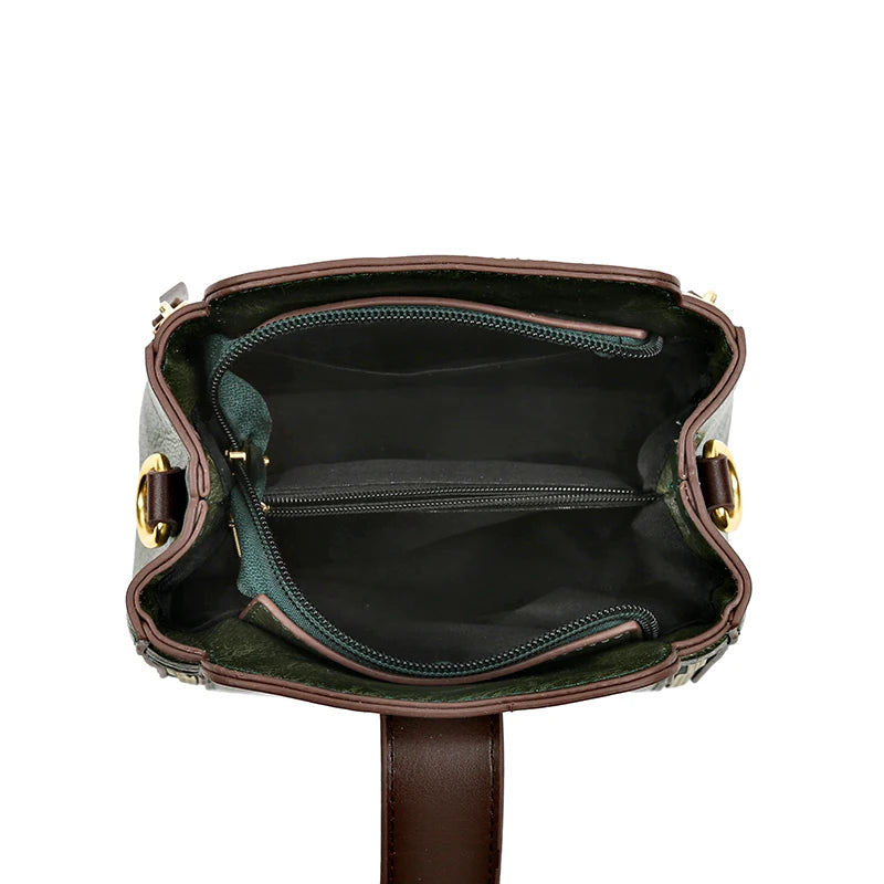 High Quality Leather Handbags Purses Women's Bag 2024 Luxury Brand Shoulder Crossbody Sac Lady Messenger Many Zippers Small Tote