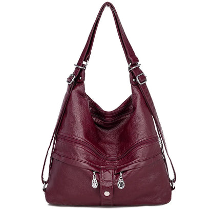 High Quality Leather Multifunction Women Bags Casual Female Large Capacity Backpack Luxury Designer Shoulder Bags for Women 2020