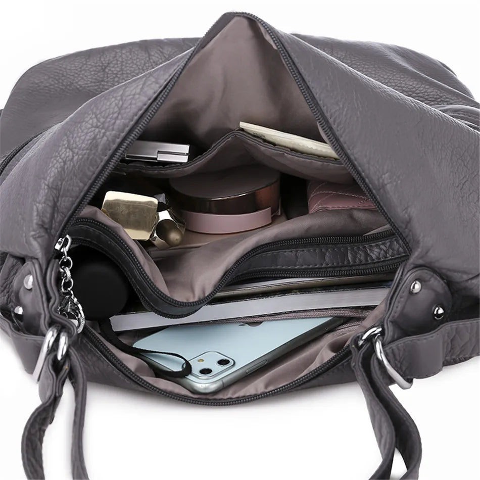 High Quality Leather Multifunction Women Bags Casual Female Large Capacity Backpack Luxury Designer Shoulder Bags for Women 2020