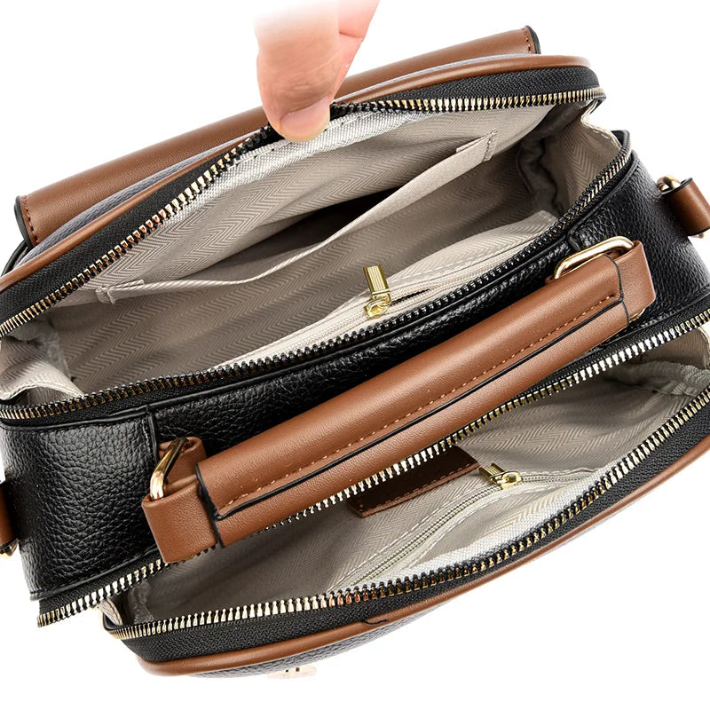 High Quality Leather Shoulder Bags for Women 2023 Simple Cossbody Bags Luxury Handbags Women Bags Designer Ladies Travel Bag Sac