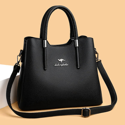 High Quality Leather Shoulder Crossbody Bag for Women 2023 Large Capacity Solid Color Ladies Handbag Fashion Female Tote Bag Sac