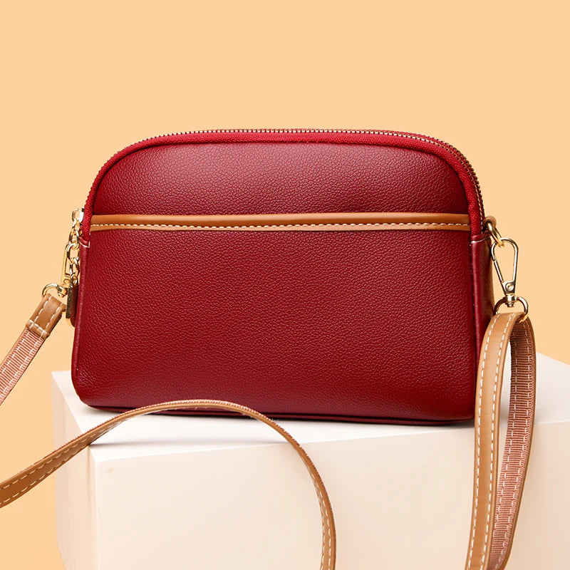 High Quality Leather Shoulder Crossbody Bags For Women Luxury Small Female Messenger Tote Sac 2023 New Designer Ladies Handbags