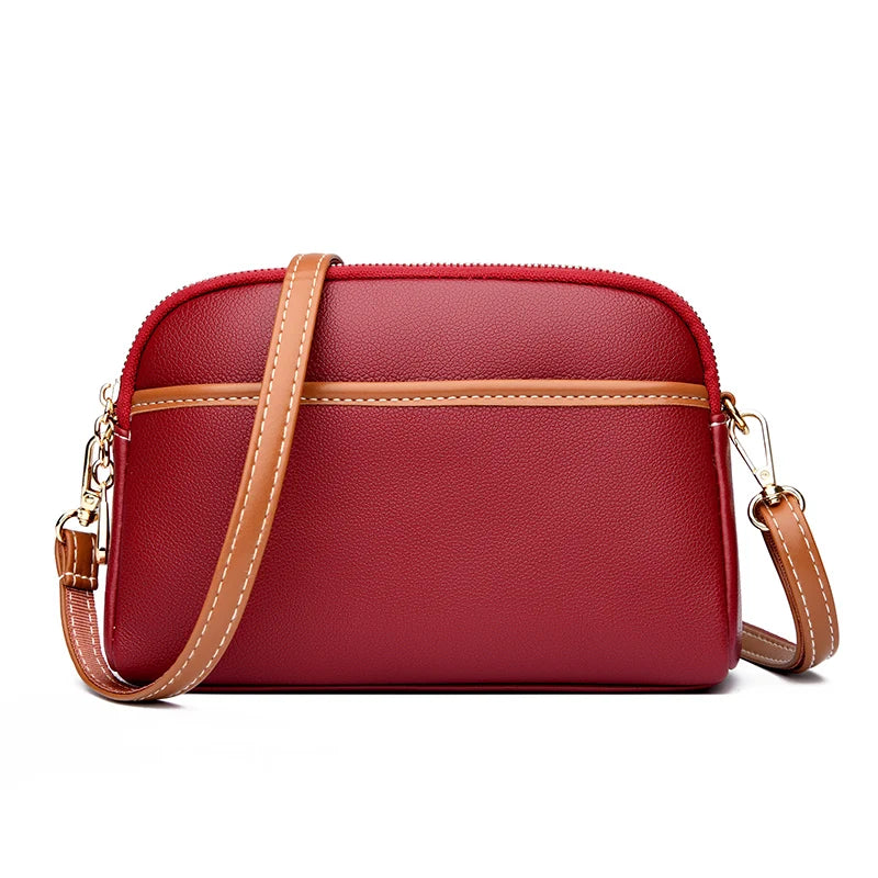 High Quality Leather Shoulder Crossbody Bags For Women Luxury Small Female Messenger Tote Sac 2023 New Designer Ladies Handbags