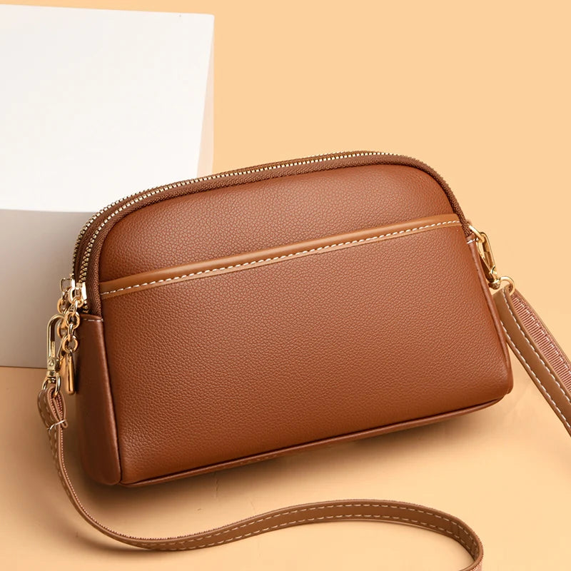 High Quality Leather Shoulder Crossbody Bags For Women Luxury Small Female Messenger Tote Sac 2023 New Designer Ladies Handbags