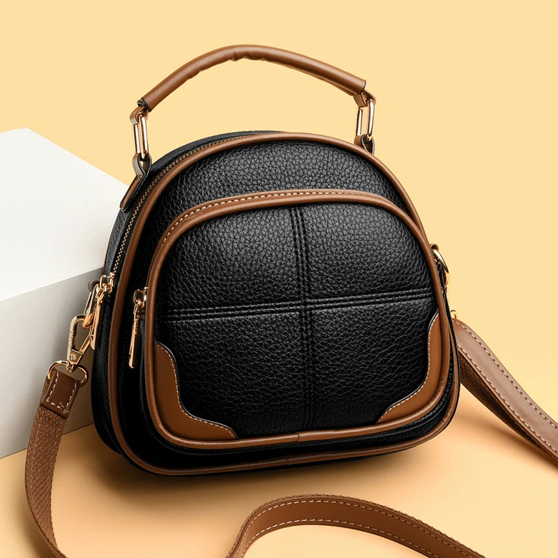 High Quality Leather Shoulder Crossbody Bags for Women 2023 Luxury Designer Ladies Messenger Bag Simple Purses and Handbags Sac