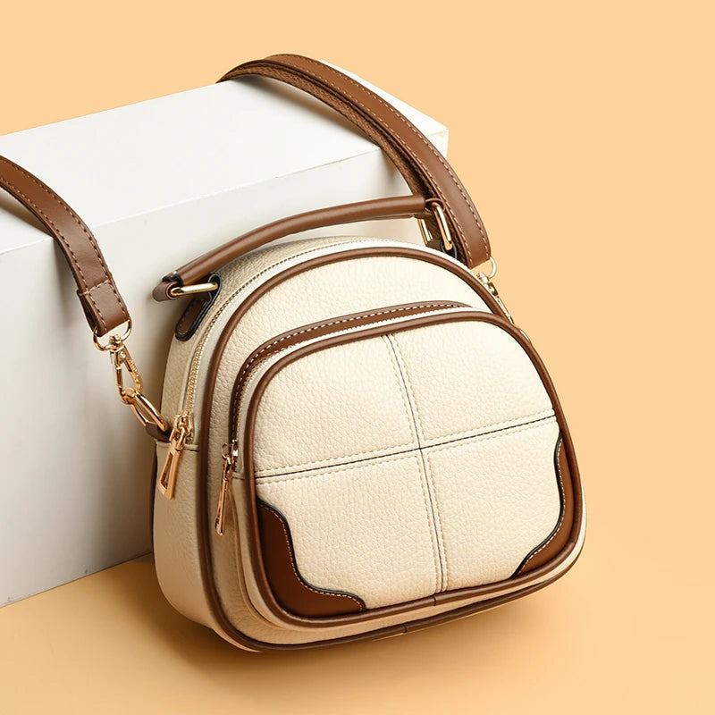 High Quality Leather Shoulder Crossbody Bags for Women 2023 Luxury Designer Ladies Messenger Bag Simple Purses and Handbags Sac