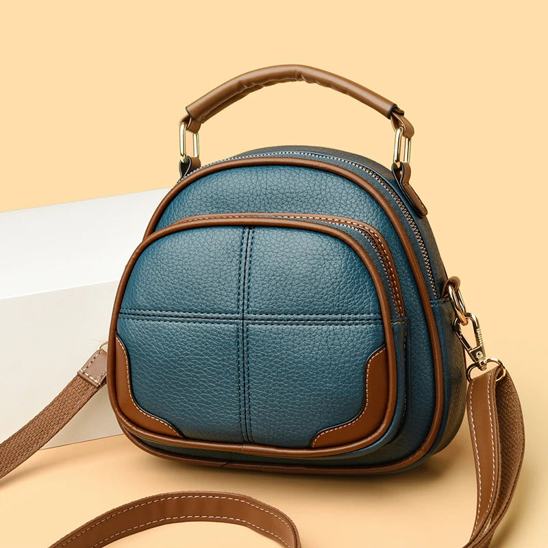 High Quality Leather Shoulder Crossbody Bags for Women 2023 Luxury Designer Ladies Messenger Bag Simple Purses and Handbags Sac