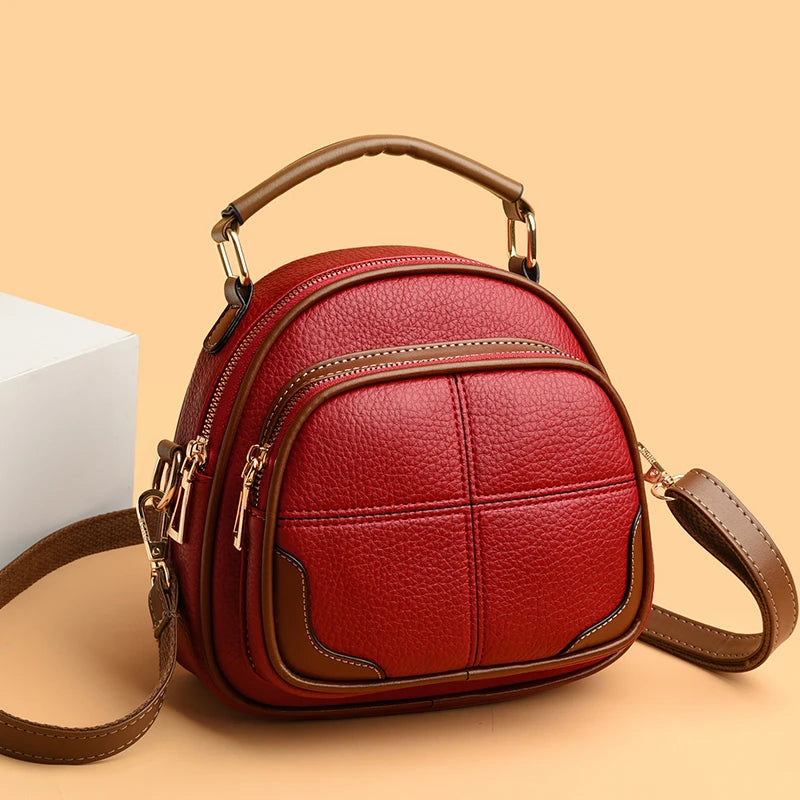 High Quality Leather Shoulder Crossbody Bags for Women 2023 Luxury Designer Ladies Messenger Bag Simple Purses and Handbags Sac