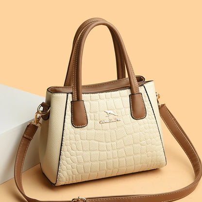 High Quality Leather Shoulder Crossbody Bags for Women Large Capacity Purses and Handbags Luxury Designer Ladies Casual Tote Sac