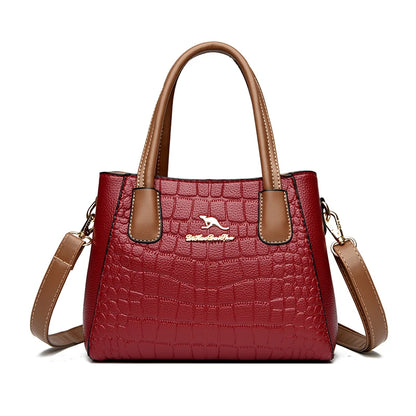 High Quality Leather Shoulder Crossbody Bags for Women Large Capacity Purses and Handbags Luxury Designer Ladies Casual Tote Sac