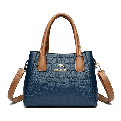 High Quality Leather Shoulder Crossbody Bags for Women Large Capacity Purses and Handbags Luxury Designer Ladies Casual Tote Sac