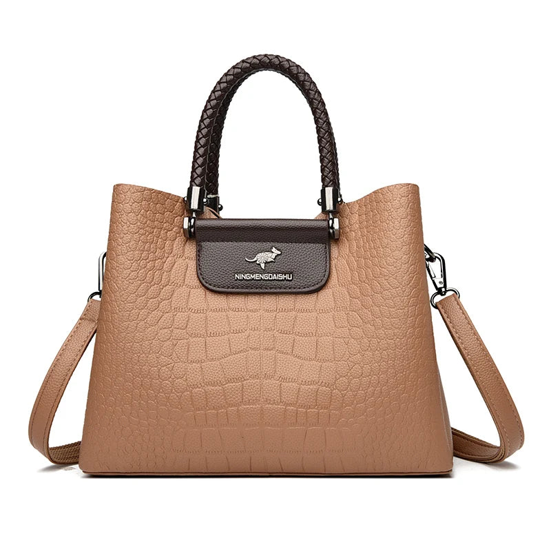 High Quality Leather Shoulder for Women New Luxury Purses and Handbags Ladies Designer Fashion Crossbody Messenger Bags Tote Bag