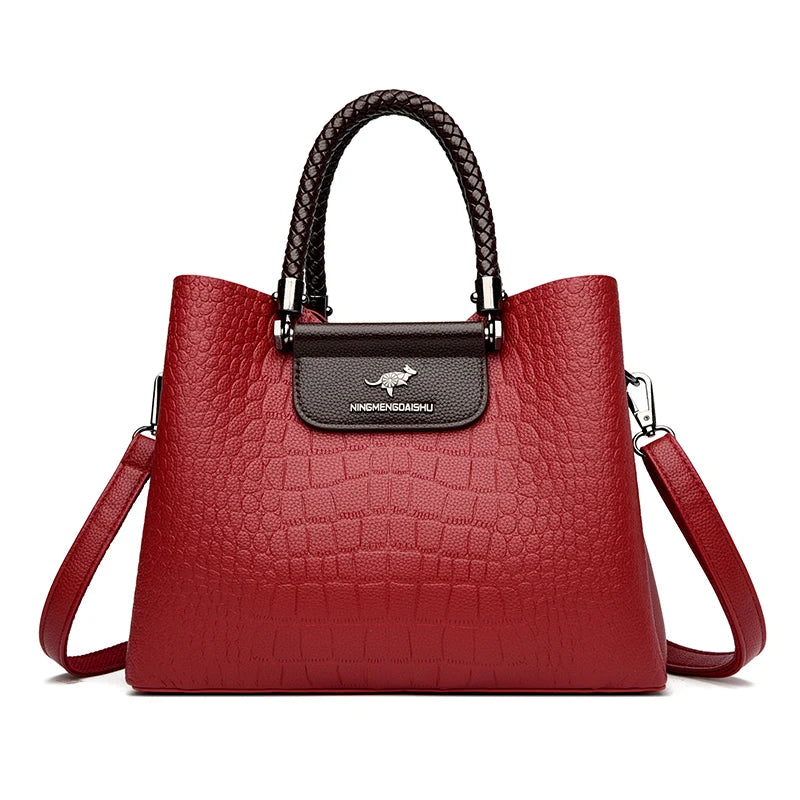 High Quality Leather Shoulder for Women New Luxury Purses and Handbags Ladies Designer Fashion Crossbody Messenger Bags Tote Bag
