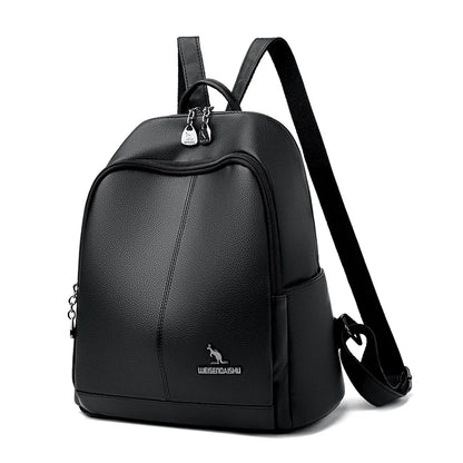 High Quality Leather Women Backpack Casual School Bag for Teenager Girl 2024 Designer Luxury Travel Back Pack Mochilas Sac A Dos