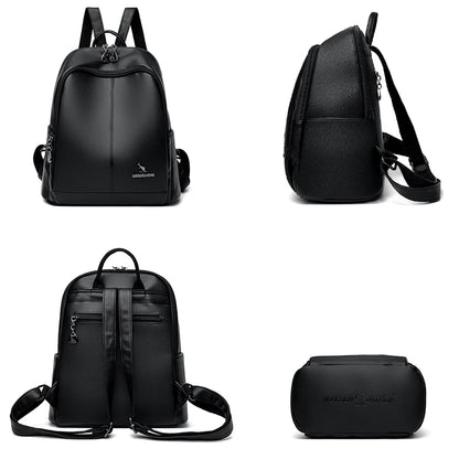 High Quality Leather Women Backpack Casual School Bag for Teenager Girl 2024 Designer Luxury Travel Back Pack Mochilas Sac A Dos